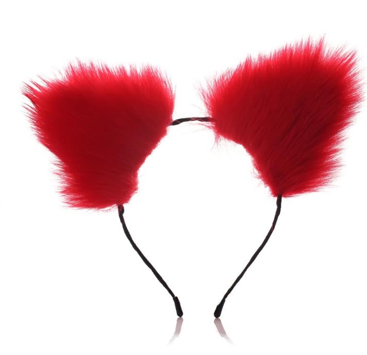 Butt Plug Fox Tail Cosplay Anal Plug Anal Butt Plug Adult Sex Toys for Beginner Women Men Couple (31" Black)