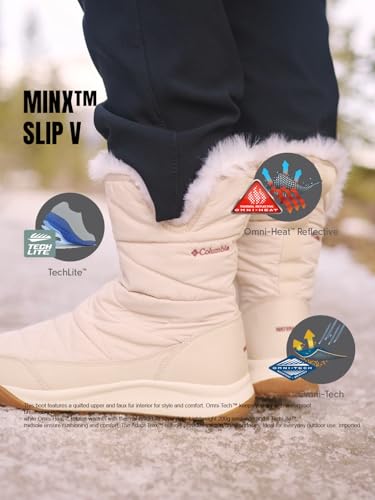 Columbia Women's Minx Slip V, Dark Stone/Fig, 8