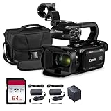 Canon XA60 Professional 4K UHD Camcorder with 20x Optical Zoom, UVC Livestreaming, Dual SD Slots, Optical Stabilization, 3.5' LCD & OLED EVF Bundle with Shoulder Bag + More