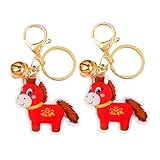 FNIUYS Cartoon Horse Keychain Featuring Soft Acrylic and Alloy Construction for Fashion and Durability Fashion Keychain
