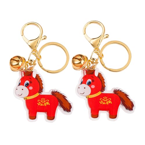 FNIUYS Cartoon Horse Keychain Featuring Soft Acrylic and Alloy Construction for Fashion and Durability Fashion Keychain