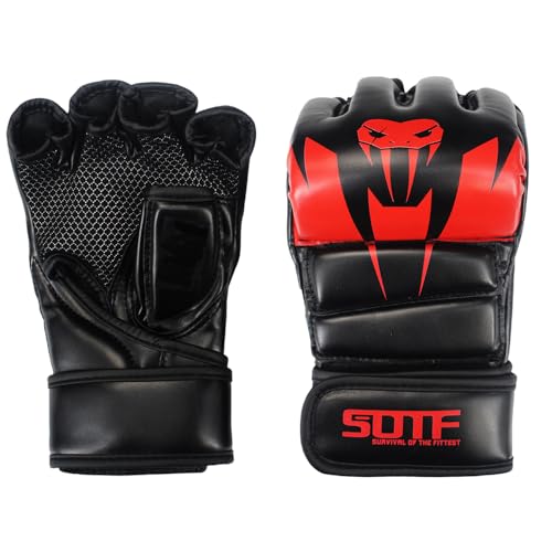 Guantes de boxeo SOTF para artes marciales mixtas con gasa transpirable L