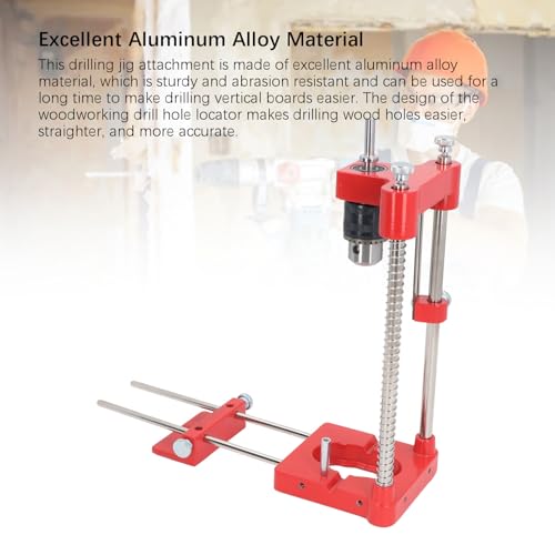 Woodworking Drill Locator, Portable Drill Guide Aluminium Alloy Hole Punch Template Guide Tool, Adjustable Pin Hole Drilling Guide for Different Thicknesses Easy to Make Joints by Miriam Song - Image 4