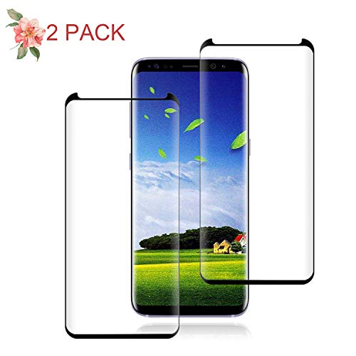 [2-Pack] Galaxy S9 Screen Protector,Cafetec [9H Hardness] [Anti-Scratches] [Anti-Fingerprint] Tempered Glass Screen Protector Film Compatible with Samsung Galaxy S9 Black.