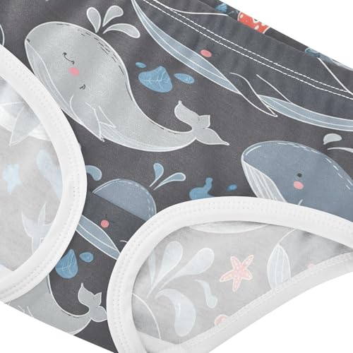 Cute Whales Stars Starfish Gray Toddler Girls Underwear 2t Cotton Little Girl Panties Fancy Briefs Girls Undies4