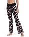 HDE Womens Wine Pajama Pants Wide Leg Sleepwear Casual Loose Lounge Pant PJ Bottoms Wine - M