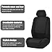 BELOMI Car Seat Covers Full Set, Breathable Premium Cloth Automotive Seat Cover, Universal Front and Rear Seat Covers, Easy to Install Car Accessories for Most Cars Trucks SUV (Black)