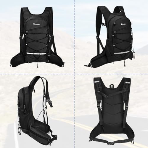 Flintronic Lightweight Breathable Bike Backpack, 8L Waterproof Breathable Cycling Bicycle Rucksack, Hydration Backpack, Reflective Bag, Foldable Running Daypack for Cycling, Jogging, Hiking - Image 4