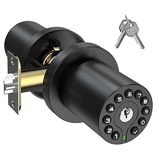 BOTHSTAR Keypad Door Knob with Key,Keyless Entry Door Lock, Code Locks Door Knob, Auto Lock,50 User Code,Easy to Install,for Home,Office,Hotel,Bedroom,Garage,No Deadbolt