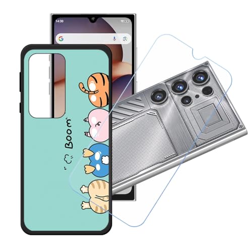 Oukitel C61 GT�p�����K���X�X�N���[���K���X�t��GYDQQKJ�P�[�X�A�_��ȃ\�t�g�ی�P�[�X�J�o�[Oukitel C61 GT�p�V���R���W�F��TPU�P�[�X�J�o�[�i6.88 "�j- LH68