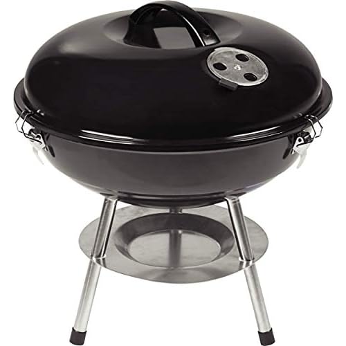 ACTIVA Grill Holzkohlegrill Rundgrill mit Deckel, schwarz, Ø 34 cm Grillfläche