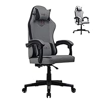 T-THREE.Ergonomic Leather Gaming Chair Height Adjustable with Headrest and Lumbar Support