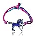 WAGOMA® Stimmungsarmband mit Pferdeanhänger - Wechselt die Farbe - Armband für Pferde Mädchen - Kinderarmband in leuchtenden Regenbogenfarben - Als Geschenk oder Mitgebsel zum Kindergeburtstag