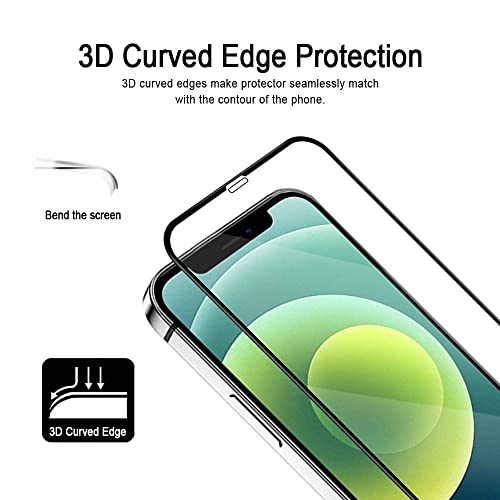 Image of STP FEEL [2 Pack Military Grade Premium Tempered Glass For iPhone 12 Mini (5.4 Inch) Edge to Edge Super Tough 9H Hardness Screen Protector Guard with Easy Installation Kit