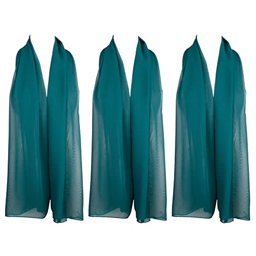 Hat To Socks Chiffon Scarf Sheer Wrap for Women Pack of 3