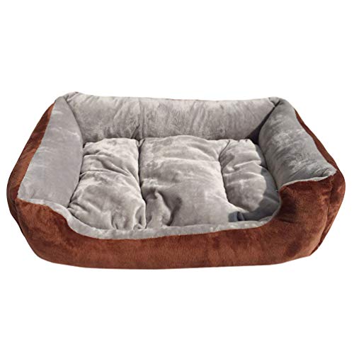 JEELINBORE Weich Waschbar Hundekorb Warm Katzenkorb Katzensofa Kissen Hundebett (Grau, L: 70 * 55cm)