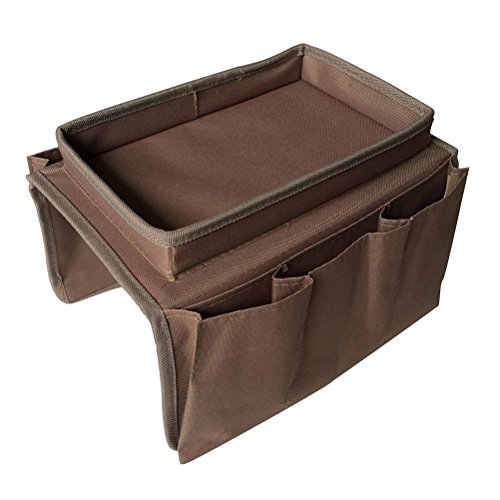 Organizador de descanso de braço para sofá VORCOOL com 4 bolsos e bandeja para porta-copos para sofá