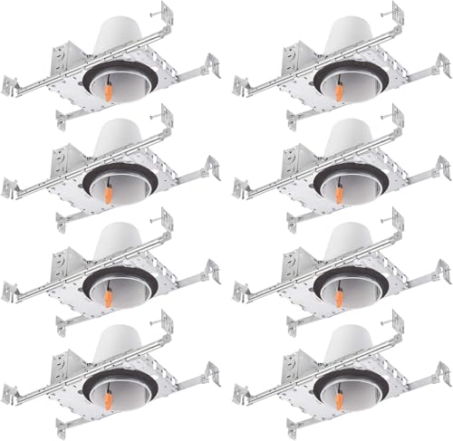 LUMINOSUM 4 Inch New Construction Recessed Can, IC Rated Air Tight Ceiling Can, Easy Install, TP...