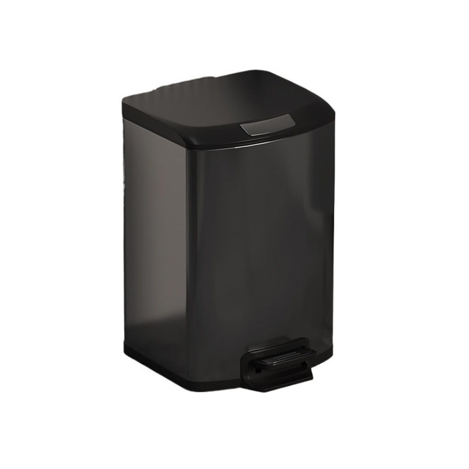 Trash Can Kitchen pedals, trash cans, cabinets, food Garbage Can(Black)