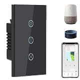 BSEED Smart Curtain Switch, WiFi Blind Switch Compatible with Alexa Echo and Google Home, Remote...