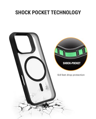 Image of DailyObjects Polycarbonate Case for iPhone 16 Pro Compatible with Mag-Safe Wireless Charging, Hybrid Clear Slim Shockproof Back Cover