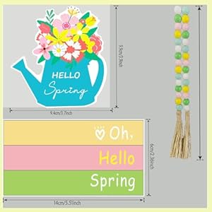 Spring's Day Tiered Tray Decor Spring Wooden Books Bundle Spring Pot & Bead String Sign Spring Table Block Rustic Spring's Day Accessories for Home Bookshelf (Spring) Springs Day Tiered Tray Decor Spring Wooden Books Bundle Spring Pot Bead String Sign Spring Table Block Rustic Springs Day Accessories for Home Bookshelf Spring