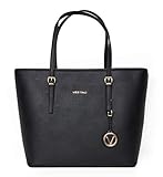 vestinol 9 Modischer Logo-Anhänger Vestino Course Damen Shopper Tasche Handtasche Carryall Reißverschluss Leder-Optik