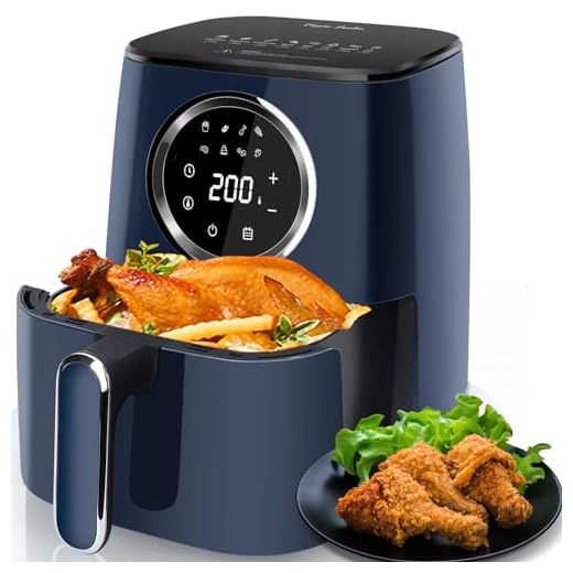 Taylor Swoden Marina - Freidora sin Aceite, 8 menús prestablecidos y modo manual, 1400W,Panel LED táctil, Air Fryer de 4,2 litros de capacidad, Cesta antiadherente,Libre de BPA, Color azul