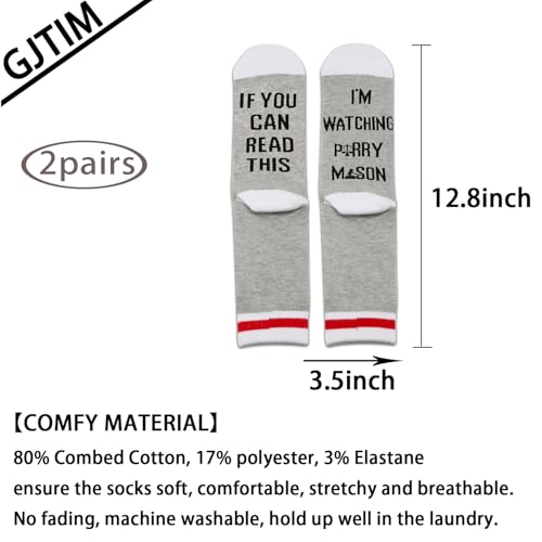 2 Pairs TV Series Socks TV Show Gifts Prosecutor Gift Please Do Not Disturb I’M Watching Socks2