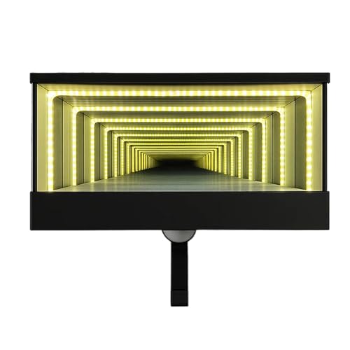 Infinity - Llavero de cochera para coche, colgador de llaves LED suave, espejo infinito, montado en la pared, para hombres, entrada de Navidad, puerta al aire libre, estante de entrada