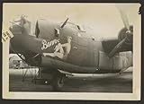 HistoricalFindings Photo: Nose Art on a B24 Liberator,Bomber,pin-up Girl Named Bonnie,c1945