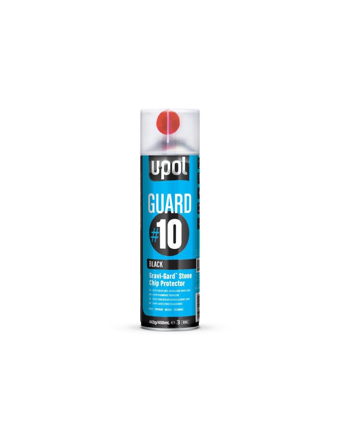 U-​POL Guard#10 Gravi- Gard Spray Protecteur Anti-​éclats de Pierre Noir 450 ML