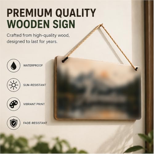AFGD Wooden Sign Plaque Wooden Plaque & Lacquered Finish - Motivational Posters Printed Surface | Outdoor Decoration For Patio/House Decoration Living Room For Flowers In A Bucket - Image 6