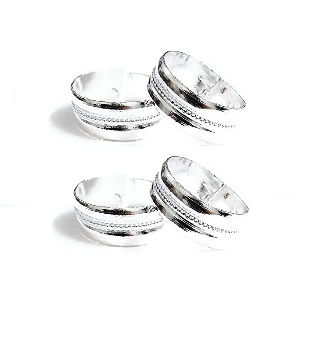fashion accessories Toe Ring Sterling Silver Abstract Pattern Design Toe Ring Adjustable Jewelry for Women. Set of 3 Pairs Toerings. (017-2PAIRS)-picture-34