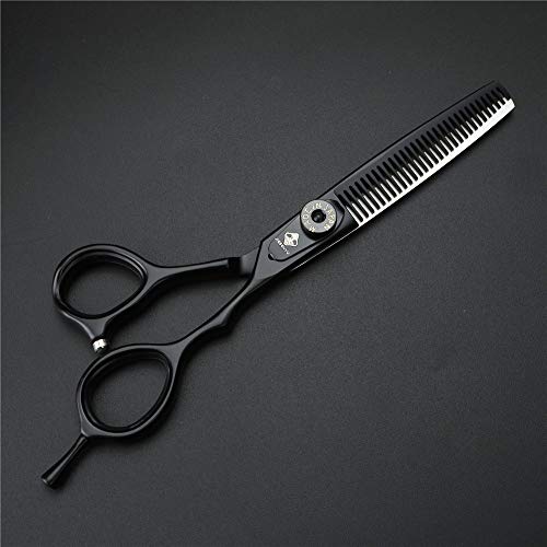 Ciseaux à effiler de coiffure professionnels 15,2 cm noir en acier durable