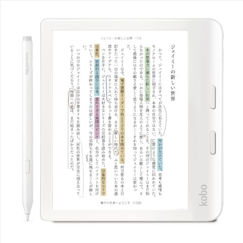 Rakuten Kobo libra colour ホワイト ケース・ペン付き Amazon.co.jp: 【セット品】 Kobo Libra Colour ホワイト ＋ Kobo