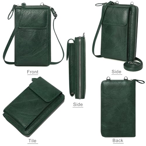 Image of KUKOO Small Crossbody Bags for Women PU Leather Cell Phone Purse Wallet with Credit Card Slots