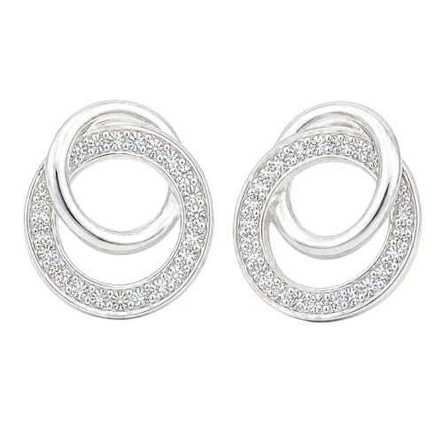 Image of MAIRA 925 Sterling Silver Stylish Contemporary Office wear Earrings for Girls & Woman | Hypoallergenic | Rhodium plated with Anti Tarnish & Korean Finish| 6 months Warranty.