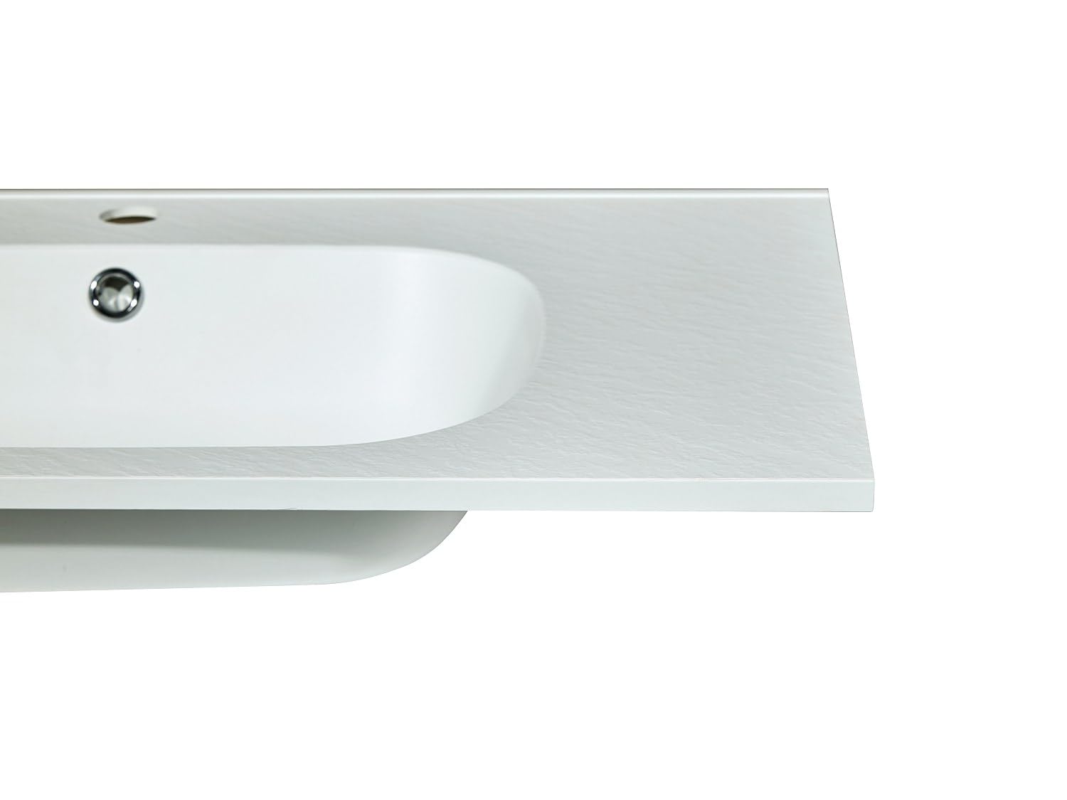 Vente-unique - Lavabo empotrado Okiwa - L 80cm x A 46cm x H 14.5cm - resina - blanco