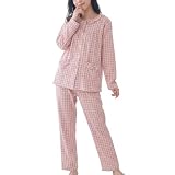[YunXiozy Star] パジャマ専門店 パジャマ レディース 長袖 上品 ルームウェア かわいい 部屋着 おしゃれ 薄手 ゆったり 寝間着 肌に優しい 無地 カーディガパジャマ 上下セット 旅行 春秋冬