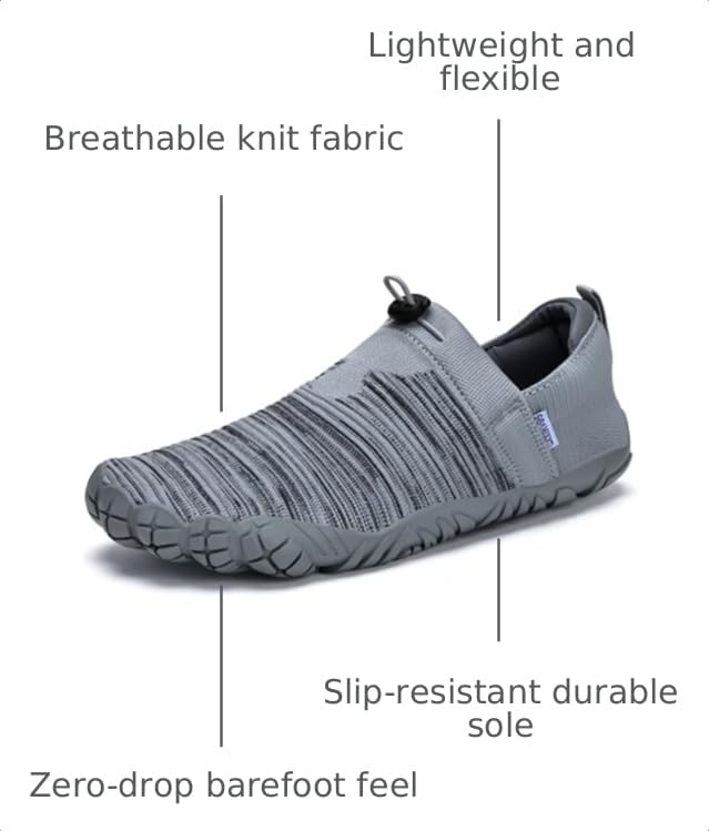 Image of WateLves Water Shoes Womens Mens - Comfortable Lightweight Striped Pattern Barefoot Shoes for Beach Swim Pool Yoga Boating Water Aerobics