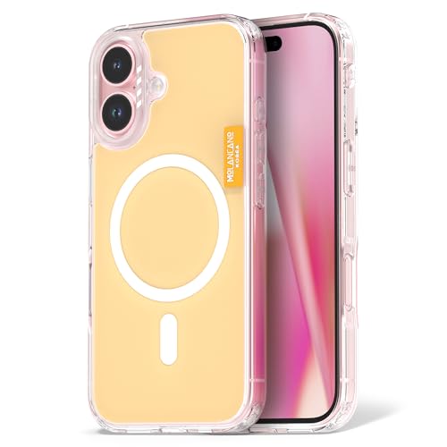 Coque iPhone 16 antichoc transparente beige évitant les rayures d'appareil photo