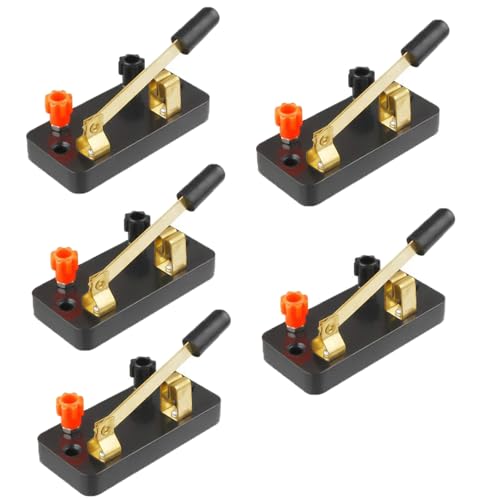 SEIWEI 5 Pcs Single Pole Knife Switch for Physics Laboratory, Educational Single Pole Single Throw (SPST) Switch, Easy to Use