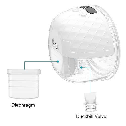 Image of Paruu P10 Duckbill Valves & Silicone Diaphragm, P10 Original Breast Pump Parts, Wearable Breast Pump Replacement Accessories, 2 Pack Set