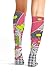 Tooniforms Women's 10-15mmHg Compression Socks – Knee High, Soft Knit, Fun Prints, Supports Circulation - TPRINTSUPPORT, Regular, Flower Tinker Bell
