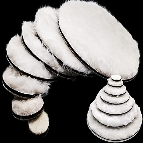 Image of DIY Crafts 4 Pcs, 4 inch inch Fur Soft Wool Pad Only, Fur Soft Wool Pad Auto-Stick Pad For Buffing Polisher Industry Furniture Glass Car Steel Tableware Ins(4 Pcs, 4 inch inch Fur Soft Wool Pad Only)