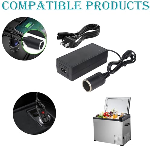 12V Coleman thermoelectric Cooler Power Adapter, car Power Charger Converter, Camping Home Office Dormitory or Vehicle use, AC-DC Converter