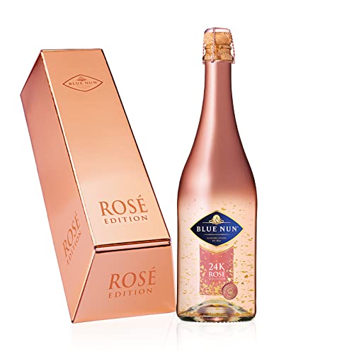 BLUE NUN 24K ROSÈ in Geschenkbox | 1 x 0,75l | 24 Karat Blattgold | Geschenkidee für goldene Hochzeit, Kommunion, Konfirmation, Geburtstag, Jubiläum Cover