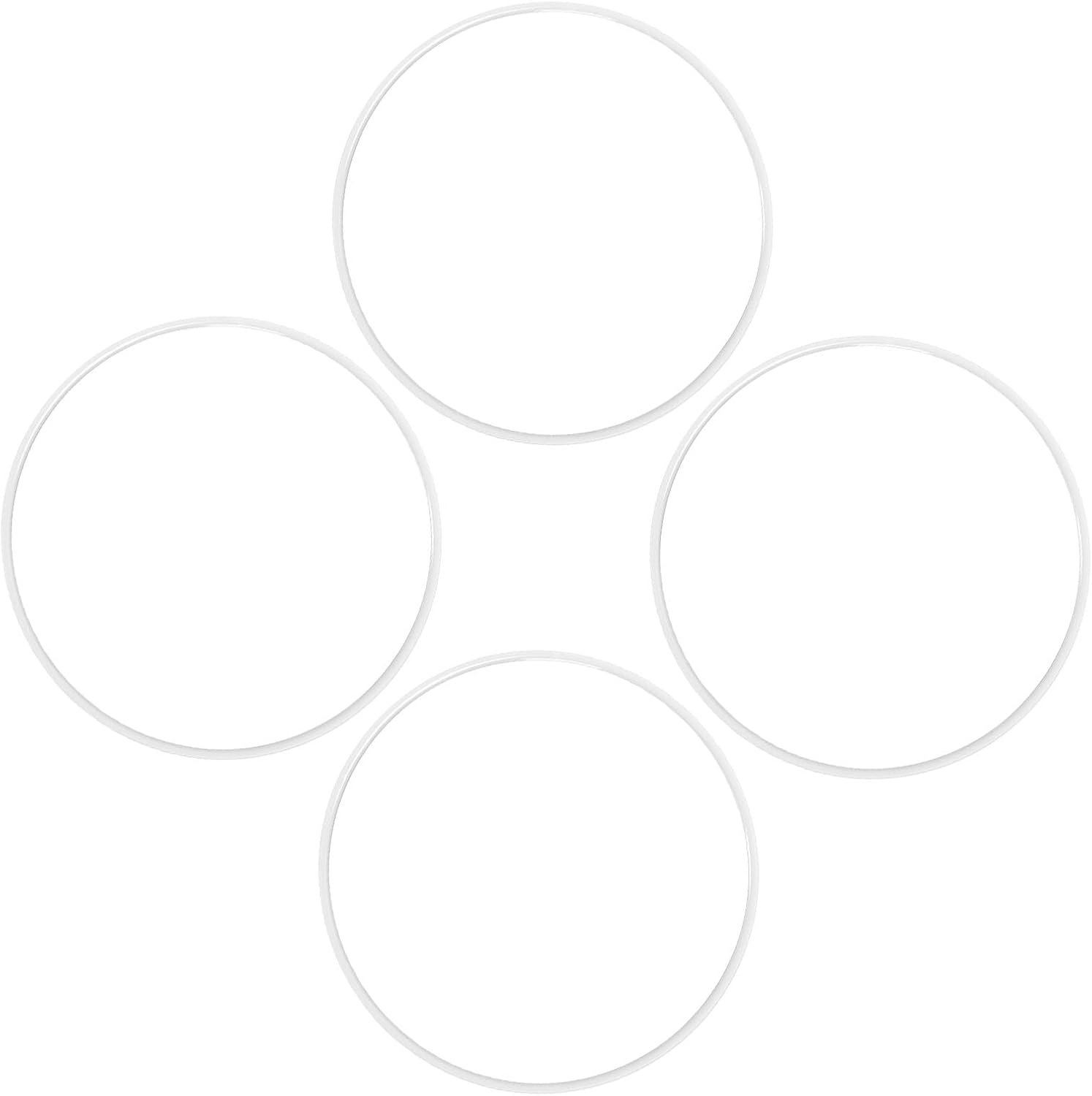 Acouto Tire Trim Rings, 4PCS 20 Inch Wheel Rim Protectors, High Strength Aluminium Alloy Scratch Protection, White Rim Guard, Quick Application Universal Fit for Flat Wheel Edges, R20