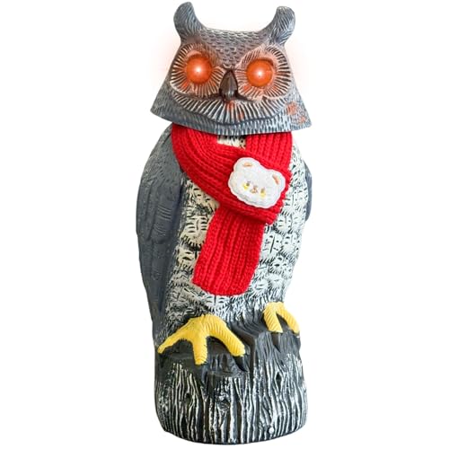 Owlsome Solar Owl with Glowing Eyes